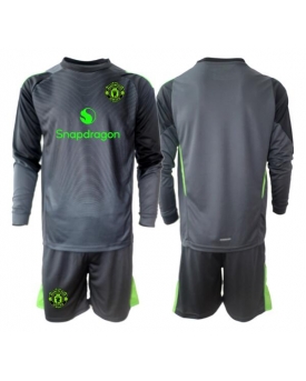 Billige Fotballdrakt Manchester United Keeper Replika Bortedraktsett Barn 2025-26 Langermet (med bukser)